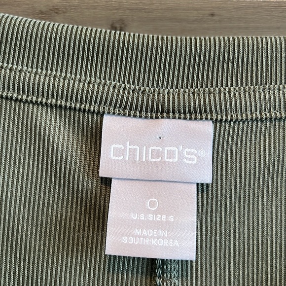 NWT Chico's 3/4 Sleeve Rib Knit Top Blouse Tunic, Small - Picture 3 of 8